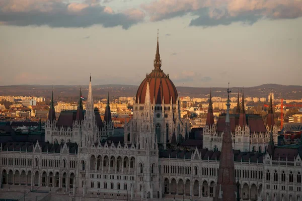 View Budapest Parliament Sunset Hungary — Stock Photo, Image
