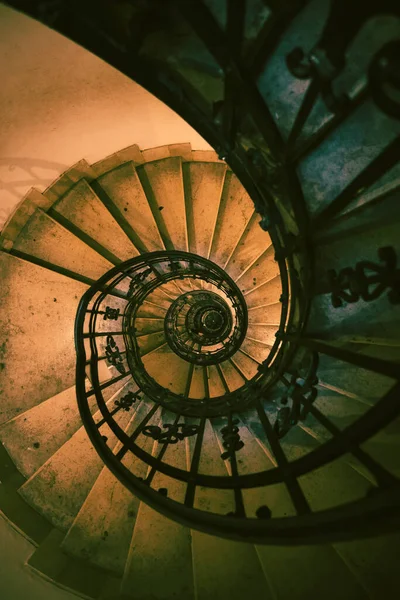 Escalera Espiral Basílica San Esteban Budapest Hungría Foto Estilo Retro — Foto de Stock