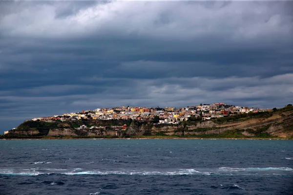 Bay Pozzuoli Viewed Sea — 图库照片