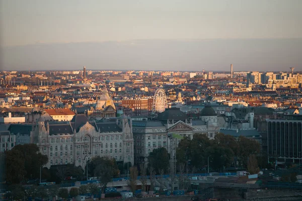 Вид Парламент Будапешта Закате Венгрия — стоковое фото