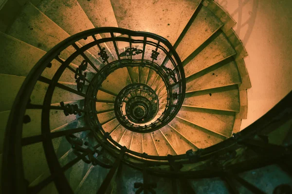 Escadas Espiral Basílica Santo Estêvão Budapeste Hungria Foto Estilo Retro — Fotografia de Stock