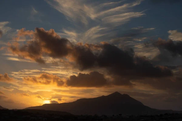 Magic Sunset Procida Island Ischia Island Background — Stockfoto