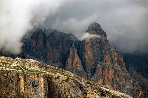 Tofana Rozes Summer Mist Dolomites Italy Europe — Stock Photo, Image