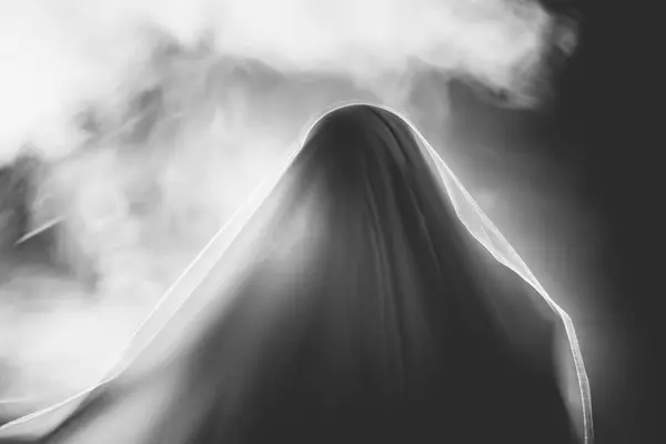 Horror Background Ghostly Figure Dark Halloween Night — Stock Photo, Image