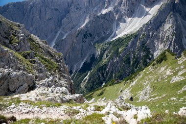 Cadini di Misurina, Sesto Dolomites, Güney Tyrol, Alto-Adige, İtalya ve Avrupa 'nın sarp tepeleri