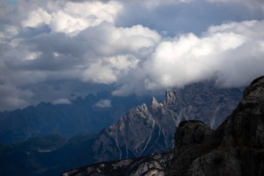 The jagged peaks of the Cadini di Misurina, Sesto Dolomites, South Tyrol, Alto-Adige, Italy, Europe clipart