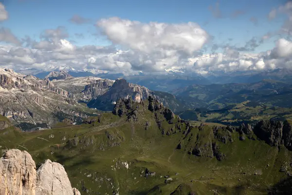 Dolomite Alpleri Nde Fantastik Dramatik Manzara Talya Harika Doğa Manzarası - Stok İmaj