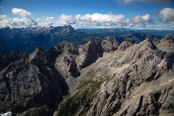 Dolomites Alps의 환상적인 극적인 이탈리아요 스톡 사진