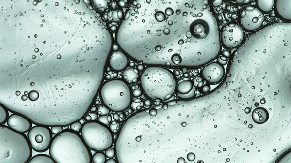 Pohybující Bubliny Světlém Pozadí Makro Snímek — Stock fotografie