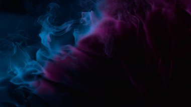 Neon atmospheric smoke, abstract background, close-up.