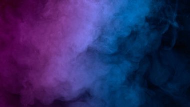 Neon atmospheric smoke, abstract background, close-up.