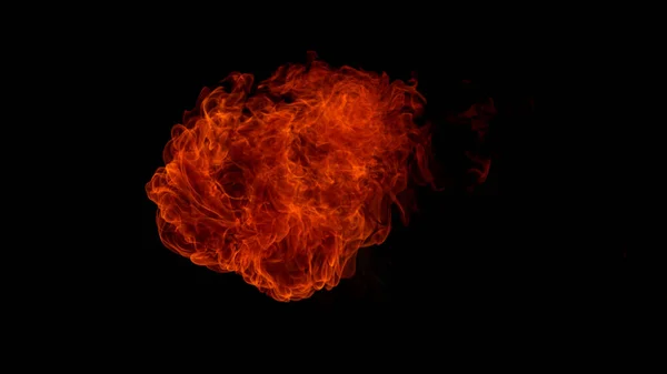 Feuergefechte Auf Schwarzem Hintergrund Nahaufnahme — Stockfoto