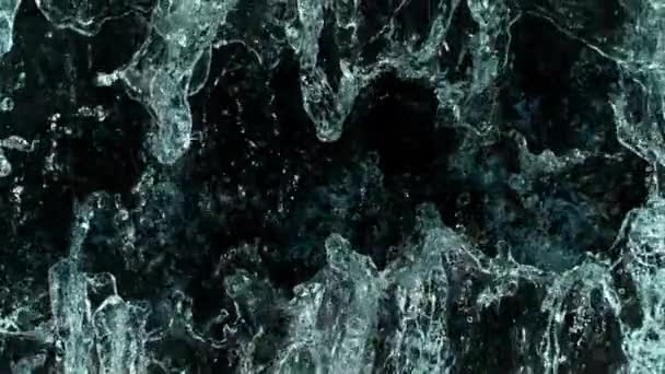 Siyah Arka Planda Sıçrayan Süper Yavaş Çekim 1000 Fps Yüksek — Stok video