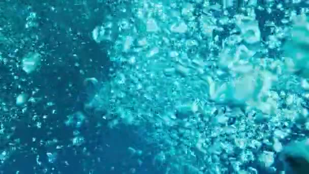 Hava Kabarcıkları Deniz Seviyesine Yükseliyor Yavaş Çekim Altı Dünyası — Stok video