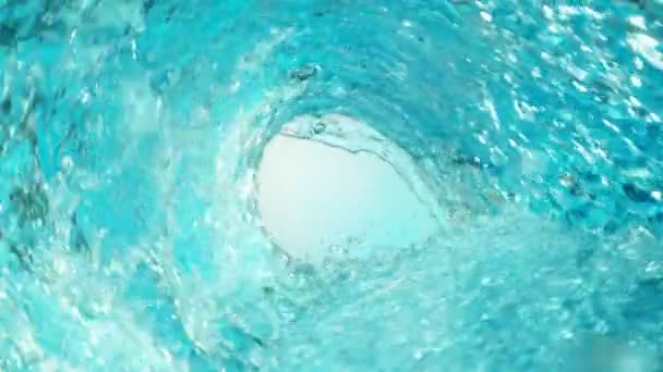 Szuper Lassított Vízhullám Világoskék Háttérrel Nagysebességű Fényképezőgépen 1000 Fps — Stock videók