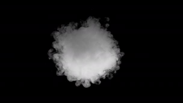 Супер Повільний Рух Атмосферного Диму Формі Сфери Абстрактний Фон Швидкістю — стокове відео