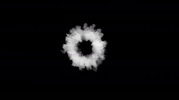 Super Slow Motion Shot Atmospheric Smoke Kształcie Kuli Streszczenie Tła — Wideo stockowe