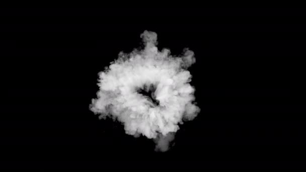 球状大气烟雾的超慢速运动 1000毫秒的文摘背景 — 图库视频影像