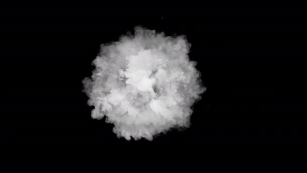 Super Slow Motion Shot Atmospheric Smoke Sphere Shape Abstracte Achtergrond — Stockvideo