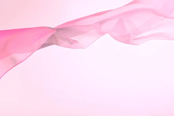 Primo Piano Tessuto Seta Rosa Increspato Tessuto Colore Drappeggiato Morbide — Foto Stock