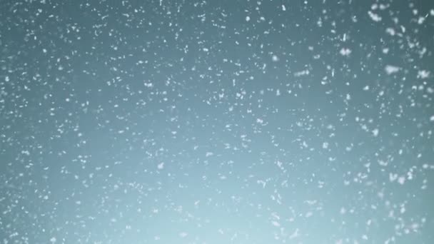 Winter Still Life Bokeh Lights Snowflakes Falling Super Slow Motion — Stock Video