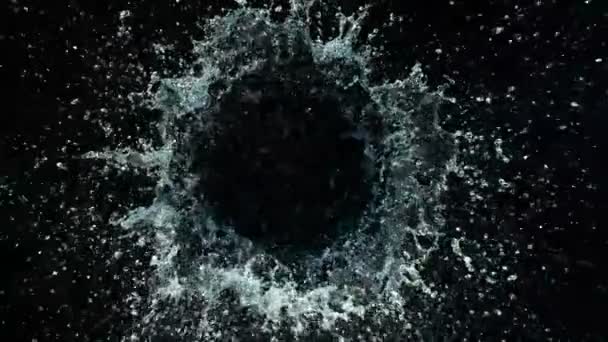 Hortum Şeklinde Dönen Suyun Süper Yavaş Çekimi Yüksek Hızlı Sinema — Stok video
