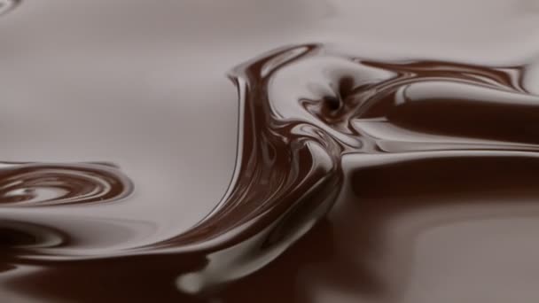 Super Slow Motion Shot Splashing Chocolate Derretido Isolado Fundo Preto — Vídeo de Stock