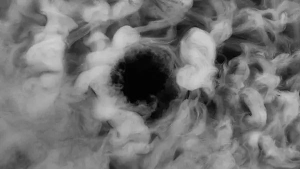 Streszczenie Atmosferyczny Biały Dym Tekstury Tle Czarny — Zdjęcie stockowe