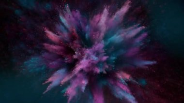 Süper Yavaş Çekim Renk Tozu Patlaması Siyah Arkaplan 'da izole edildi. Yüksek Hız Sineması Kamerası 'nda 1.000 fps hızla çekilmiştir. .