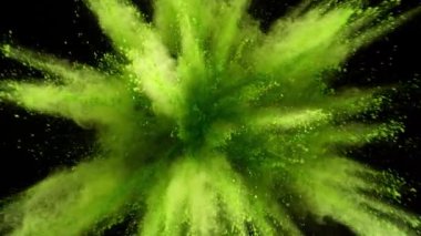 Süper Yavaş Çekim Renk Tozu Patlaması Siyah Arkaplan 'da izole edildi. Yüksek Hız Sineması Kamerası 'nda 1.000 fps hızla çekilmiştir. .