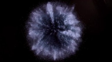 Süper Yavaş Çekim Renk Tozu Patlaması Siyah Arkaplan 'da izole edildi. Yüksek Hız Sineması Kamerası 'nda 1.000 fps hızla çekilmiştir. .