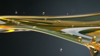 Süper Yavaş Çekim Dökülen Yağ. 1000 FPS 'te Yüksek Hız Sineması Kamerası' nda çekildi.