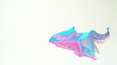 Kadife ipek kumaşın çok yavaş çekimleri rüzgârla savruluyor, yüksek hızlı sinematik kamerada 1000 fp hızla çekiliyor. .