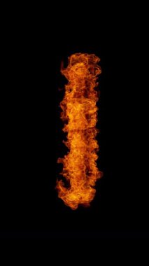 Yanan Alevlerin Süper Yavaş Çekimi Siyah Arkaplanda izole edildi. 1000 FPS 'te Yüksek Hız Sineması Kamerası' nda çekildi. .