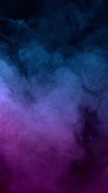 Neon Renklerinde Atmosferik Dumanın Süper Yavaş Çekimi, 300 fite Soyut Arkaplan.