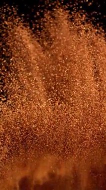 Süper Yavaş Hareket Detaylı Çamur Patlaması. Yüksek Hız Sineması Kamerası 'nda 1.000 fps hızla çekilmiştir.