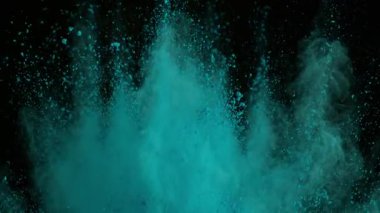 Süper Yavaş Çekim Renk Tozu Patlaması Siyah Arkaplan 'da izole edildi. Yüksek Hız Sineması Kamerası 'nda 1.000 fps hızla çekilmiştir.