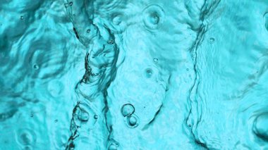 Mavi su dokusu, makro çekim, gerçek doğal arka plan..