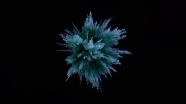 Renk Tozu Patlamasının Süper Yavaş Çekimi. 1000 FPS 'te Yüksek Hız Sineması Kamerası' nda çekildi.