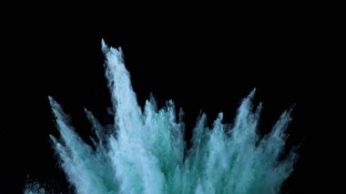 Renk Tozu Patlamasının Süper Yavaş Çekimi. 1000 FPS 'te Yüksek Hız Sineması Kamerası' nda çekildi.
