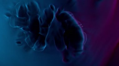 Atmosferik Dumanın Süper Yavaş Çekimi Soyut Renk Arkaplanı 1000fps.