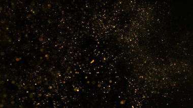 Dondurma Hareketi Çekimi Altın Parıltı Arkaplanı Siyah Üzerine İzole Edildi