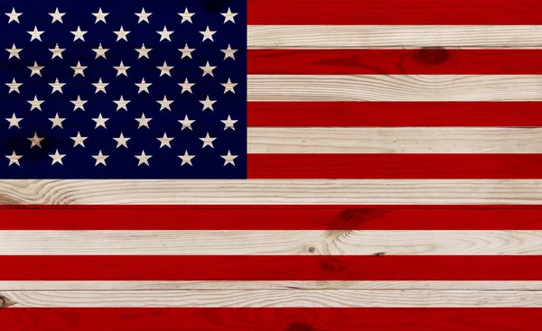 Flagga Usa Ritar Träskiva Konst Affärer Och Patriotiskt Koncept Konvertering Royaltyfria Stockbilder