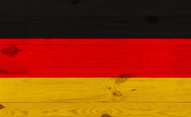 Flag of germany flag drawing on wooden board. Art, business and patriotic concept. 3d rendering