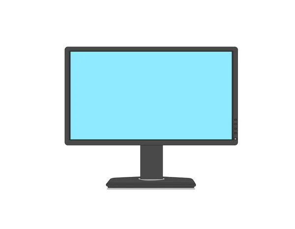 Blank Computer Display White Background Technology Computer Concept Vector Illustration — Stock Vector