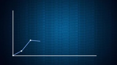 Borsa finans grafiği ve mavi yükselme çizgisi. Ticaret ve yatırım kavramı