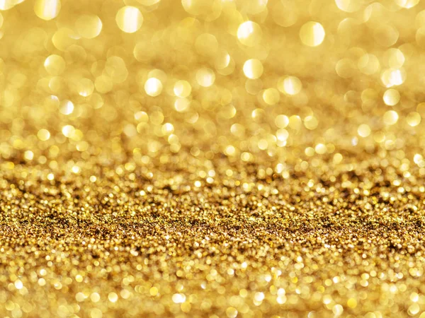 Jiskřivý Zlatý Prášek Slavnostní Pozadí — Stock fotografie