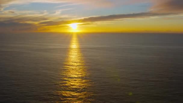 Beautiful Evening Sunset Atlantic Ocean Portugal Coast — Stock videók