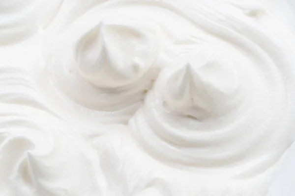 酸奶或奶油表面的图片和波浪 顶部视图 — 图库照片