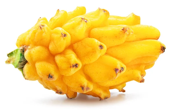 One Yellow Dragon Fruit Isolated White Background — Stok fotoğraf